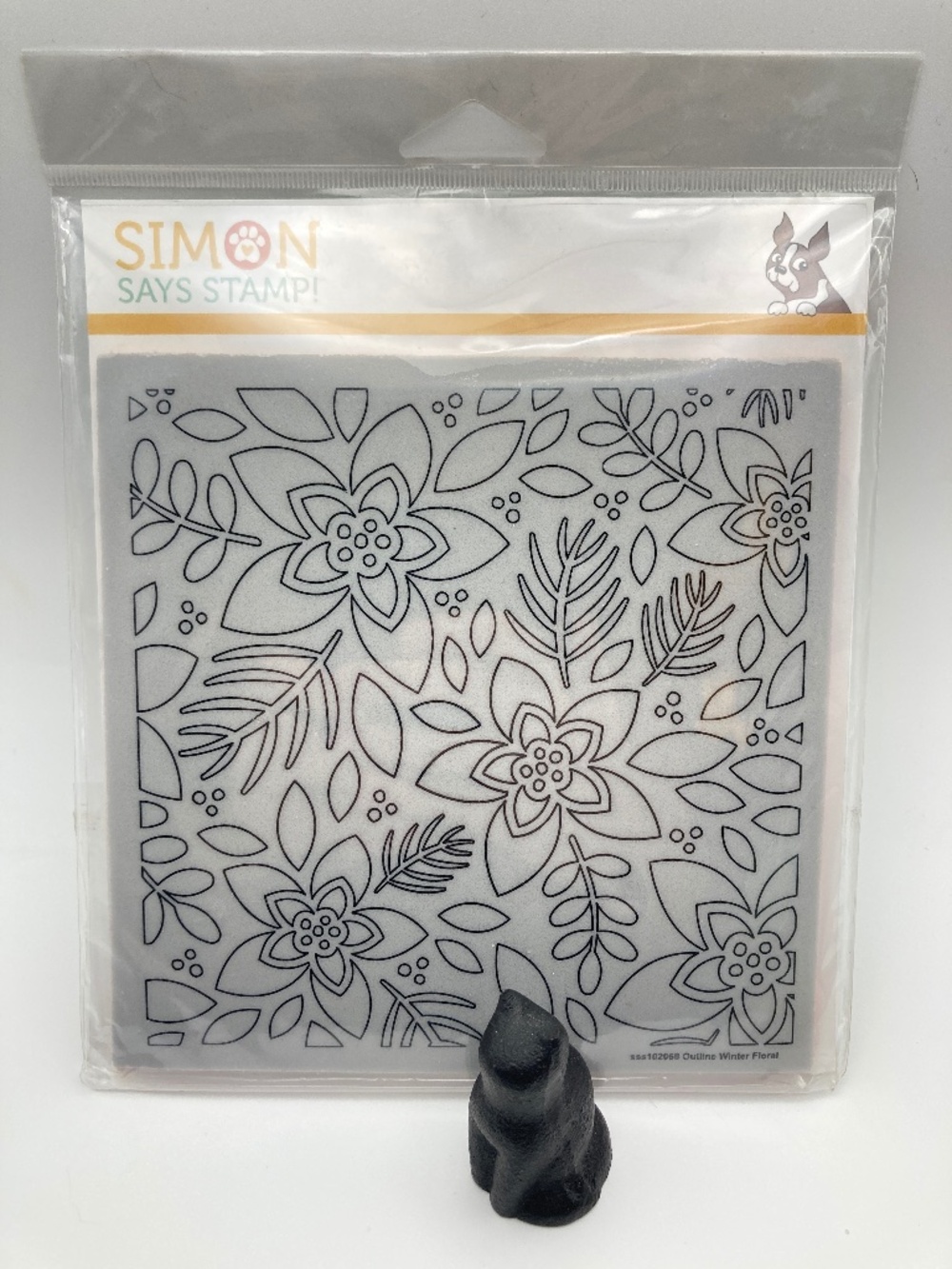 Cling Stamp "Outline Winter Floral"
